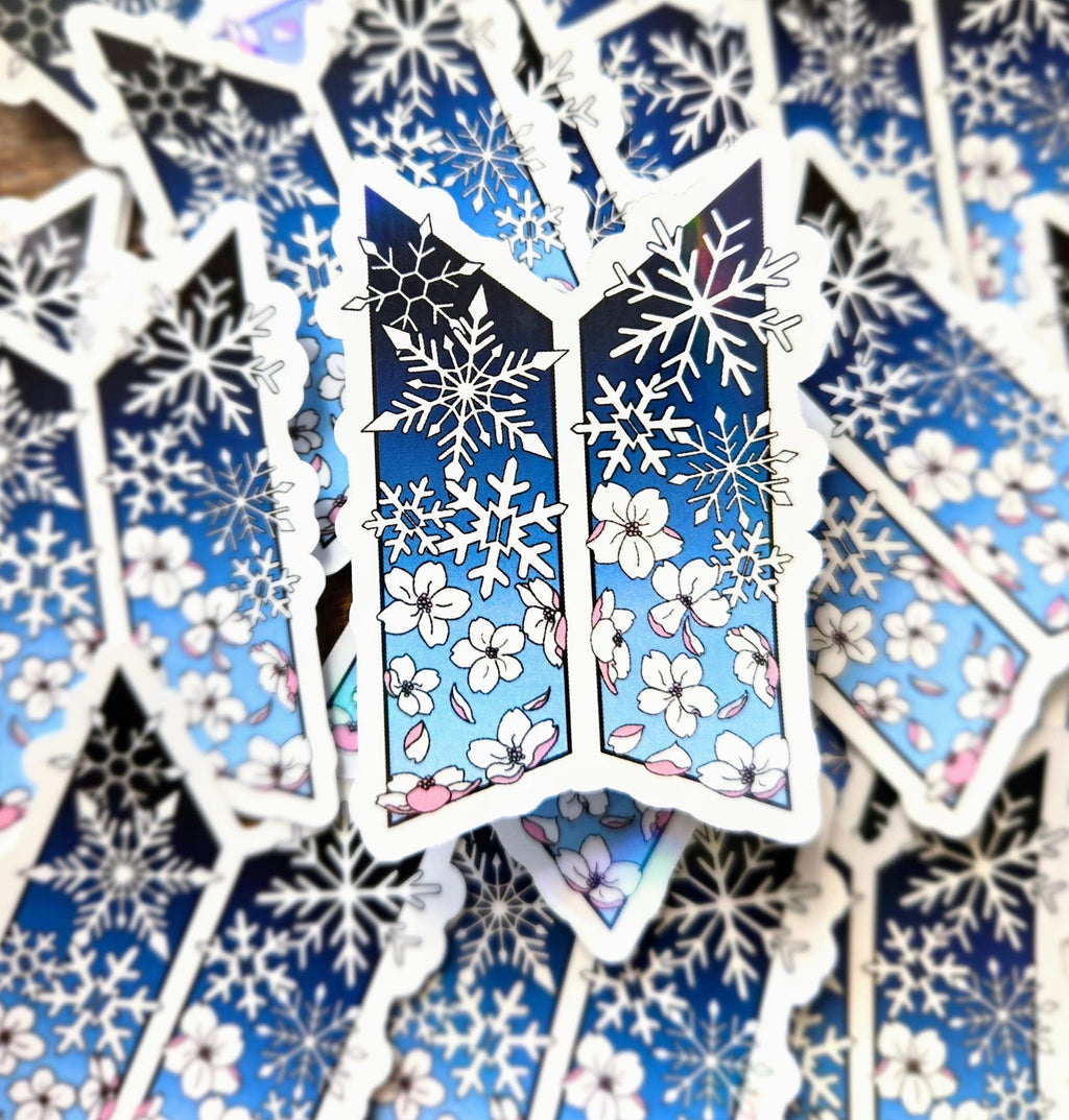 BTS Spring Day Inspired Logo - Vinyl Holographic Sticker | K-Pop Collectable