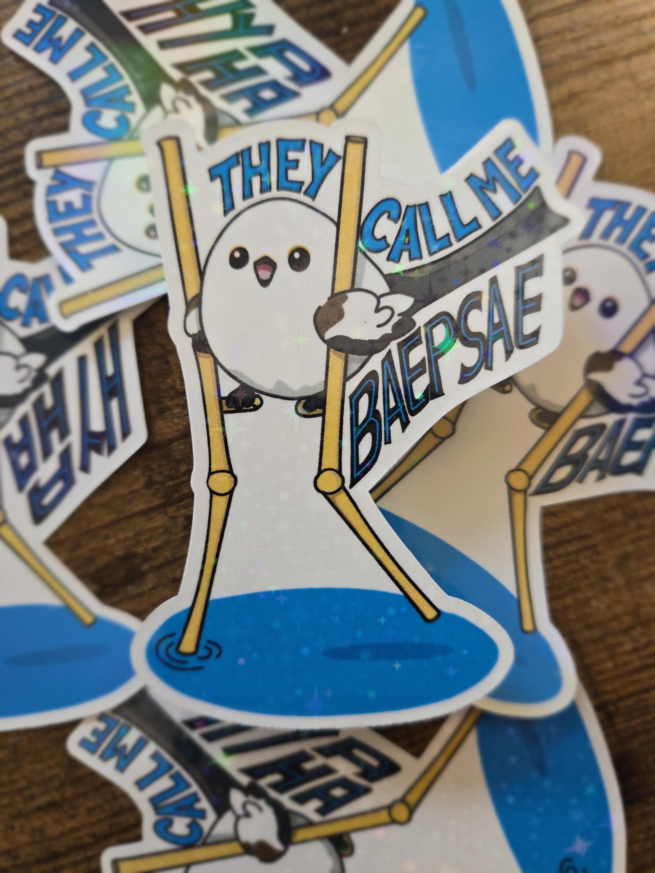 BTS Baepsae/Silver Spoon Inspired Sticker | Cute Dancing Bird on Stork Legs Vinyl Sticker