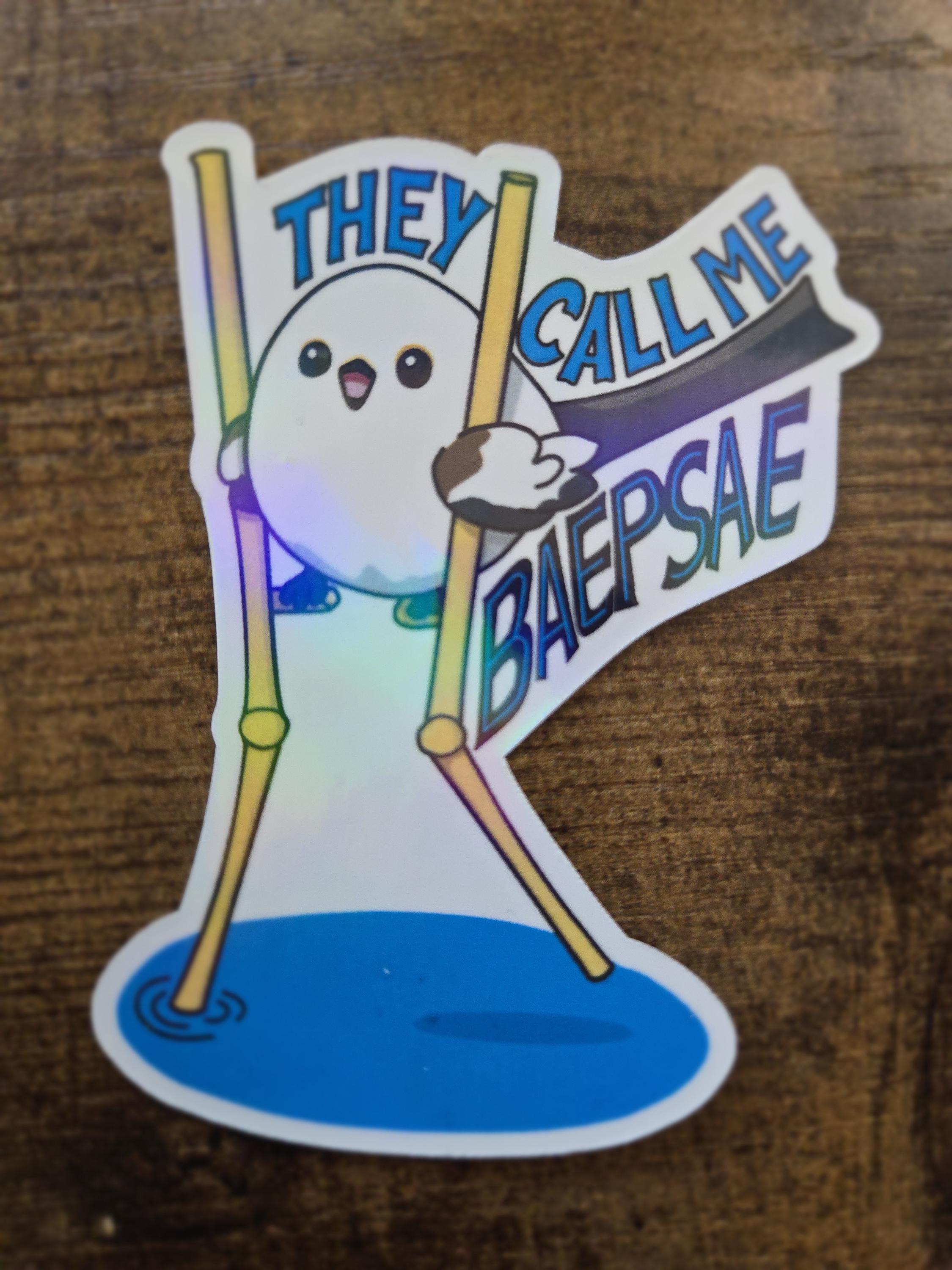 BTS Baepsae/Silver Spoon Inspired Sticker | Cute Dancing Bird on Stork Legs Vinyl Sticker