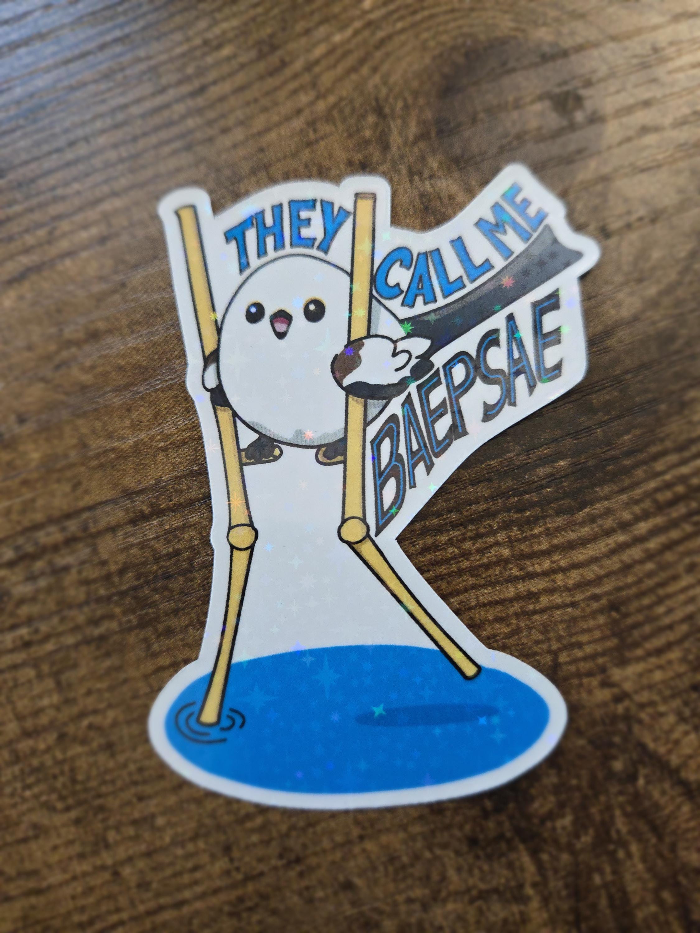 BTS Baepsae/Silver Spoon Inspired Sticker | Cute Dancing Bird on Stork Legs Vinyl Sticker